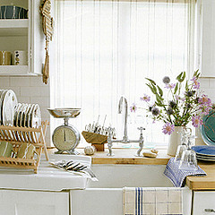 image of kitchen sink with dishes all washed