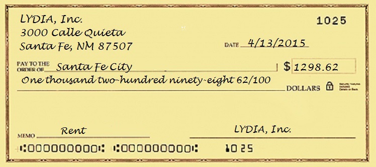 written personal check