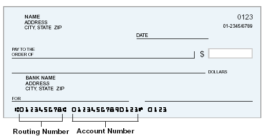 example of writing your address on a check