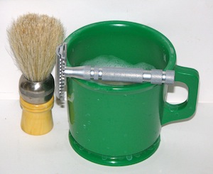 shaving mug and shaving brush