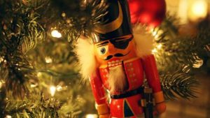 closeup of christmas nutcracker