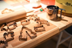 image of cookie cutters and dough
